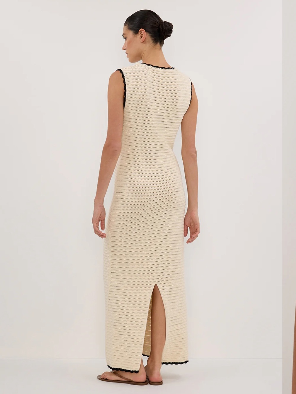 NWT • DISSH Gina Cream Scoop Crochet Midi Dress - Picture 5 of 12